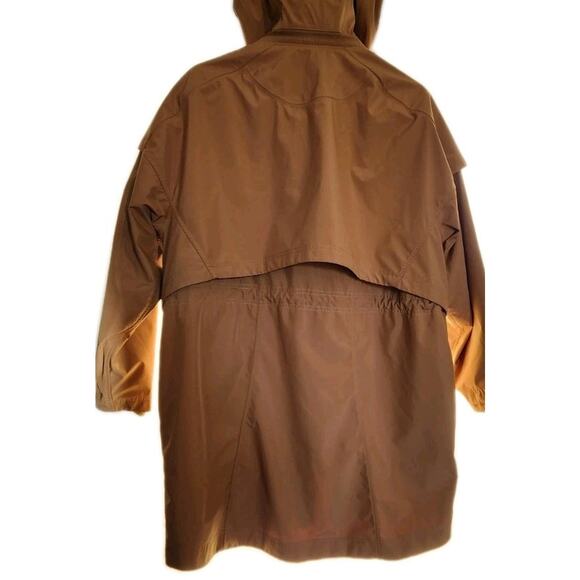 Lululemon Relaxed Fit Rain Shell Jacket Womens Medium Beige Camel Drawstring S/P - Picture 9 of 16